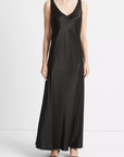 VINCE V NECK MAXI SLIP DRESS