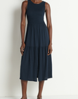NATION CLEMENTINE MIDI DRESS