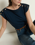 NATION BROOKS BOATNECK TOP