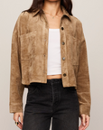 Z SUPPLY ALL DAY CROPPED SUEDE JACKET