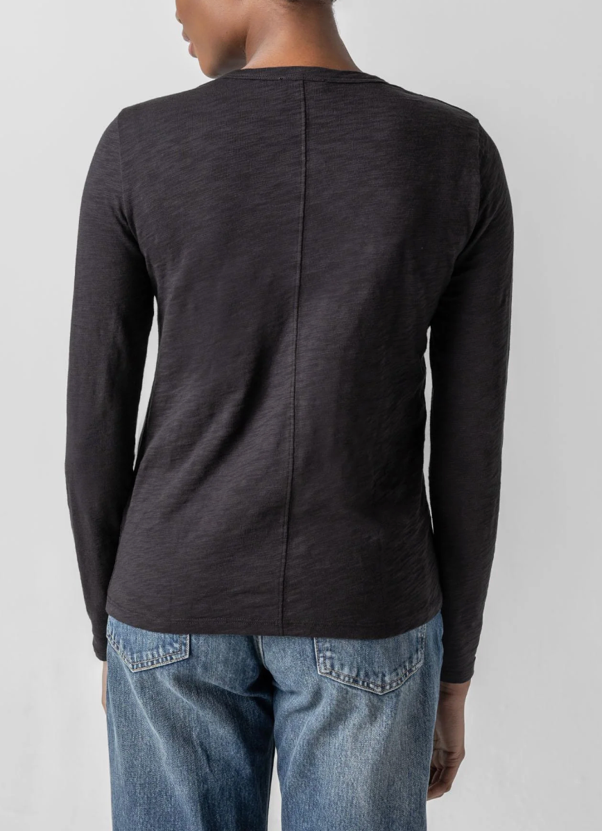 LILLA P BACK SEAM LONG SLEEVE CREW NECK