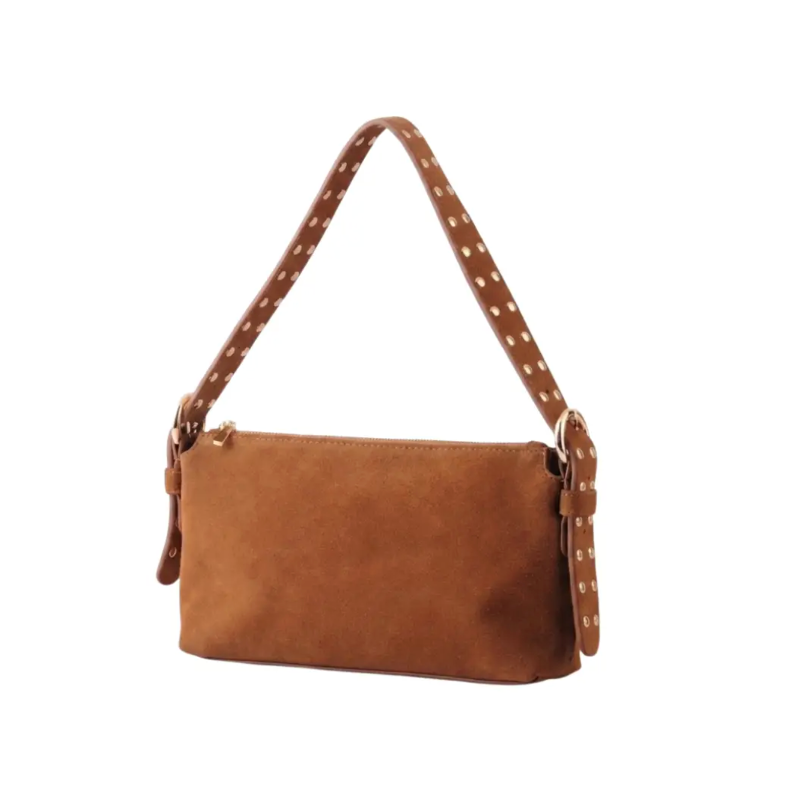 MOST WANTED USA SUEDE SHOULDER BAG W/ STUDS