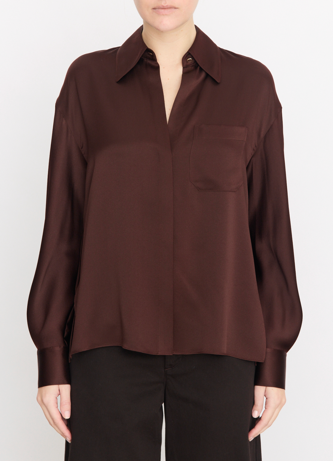 VINCE L/S DOLMAN SHIRT W/ BACK GATHERS