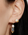 CHAN LUU WHITE PEARL STUD EARRINGS