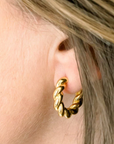 ELLI PARR GOLD BRAIDED HOOPS