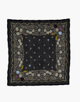 CHAN LUU OVERSIZED EMBROIDERED FLORAL BANDANA