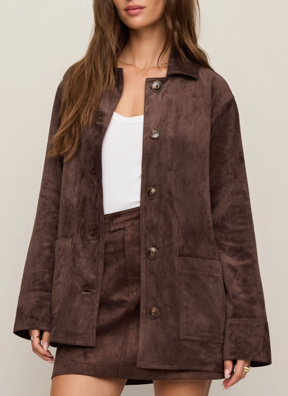 Z SUPPLY DECKER SUEDE CHORE COAT