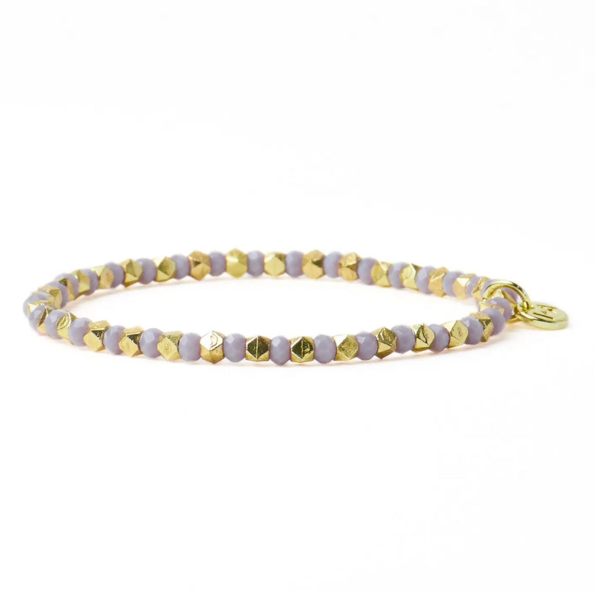 INK + ALLOY LOUISE CRYSTAL STRETCH BRACELET GREY/GOLD