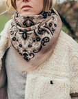 MAISON LECOMTE FLAMENT WOOL & CASHMERE BANDANA SCARF