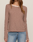 Z SUPPLY JUNIE L/S STRIPE SLUB TEE