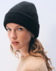 WHITE & WARREN CASHMERE PLUSH RIB BEANIE