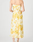 FRENCH CONNECTION OONA SATIN SOPHIE FLEUR COWL NECK MIDI DRESS
