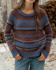 WOODEN SHIPS INEZ STRIPED RAGLAN CREW CHUNKY