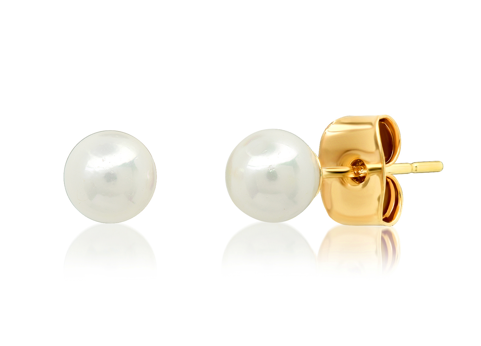 TAI MEDIUM FRESH WATER  PEARL STUDS