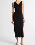 VINCE COWL NECK TANK DRESS