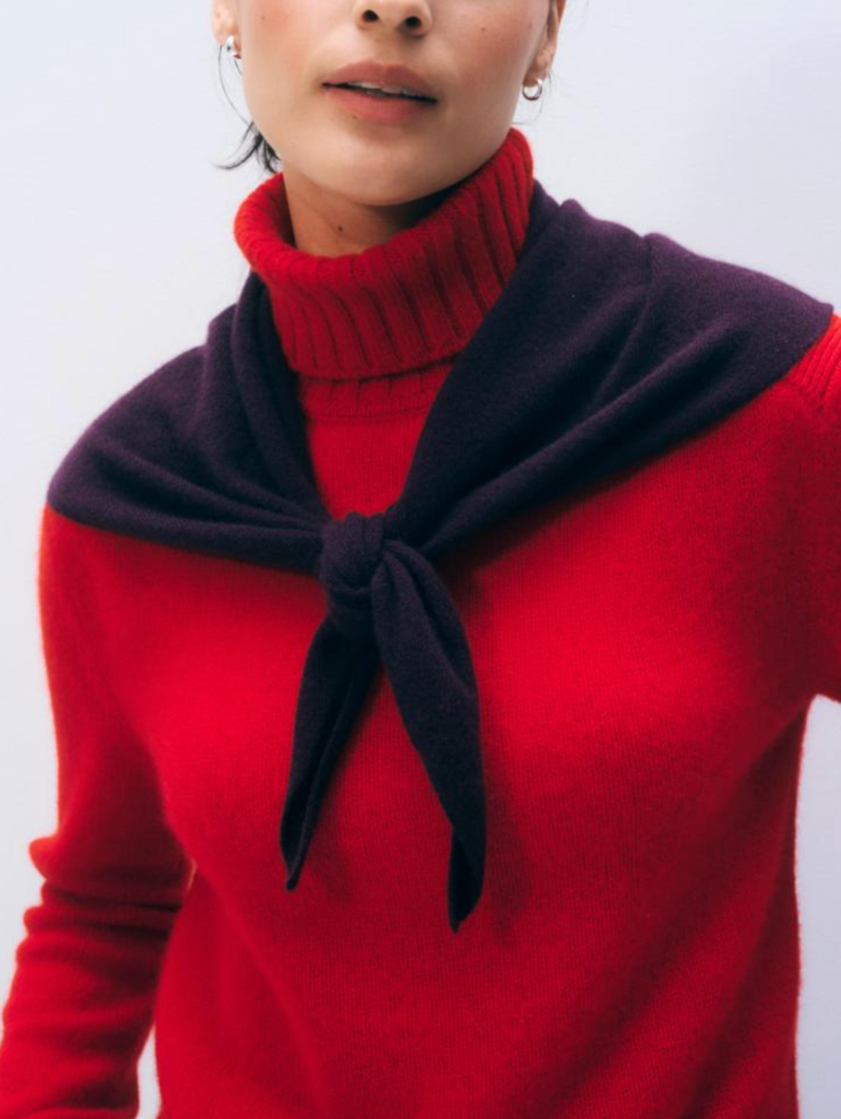 WHITE &amp; WARREN CASHMERE NECKERCHIEF