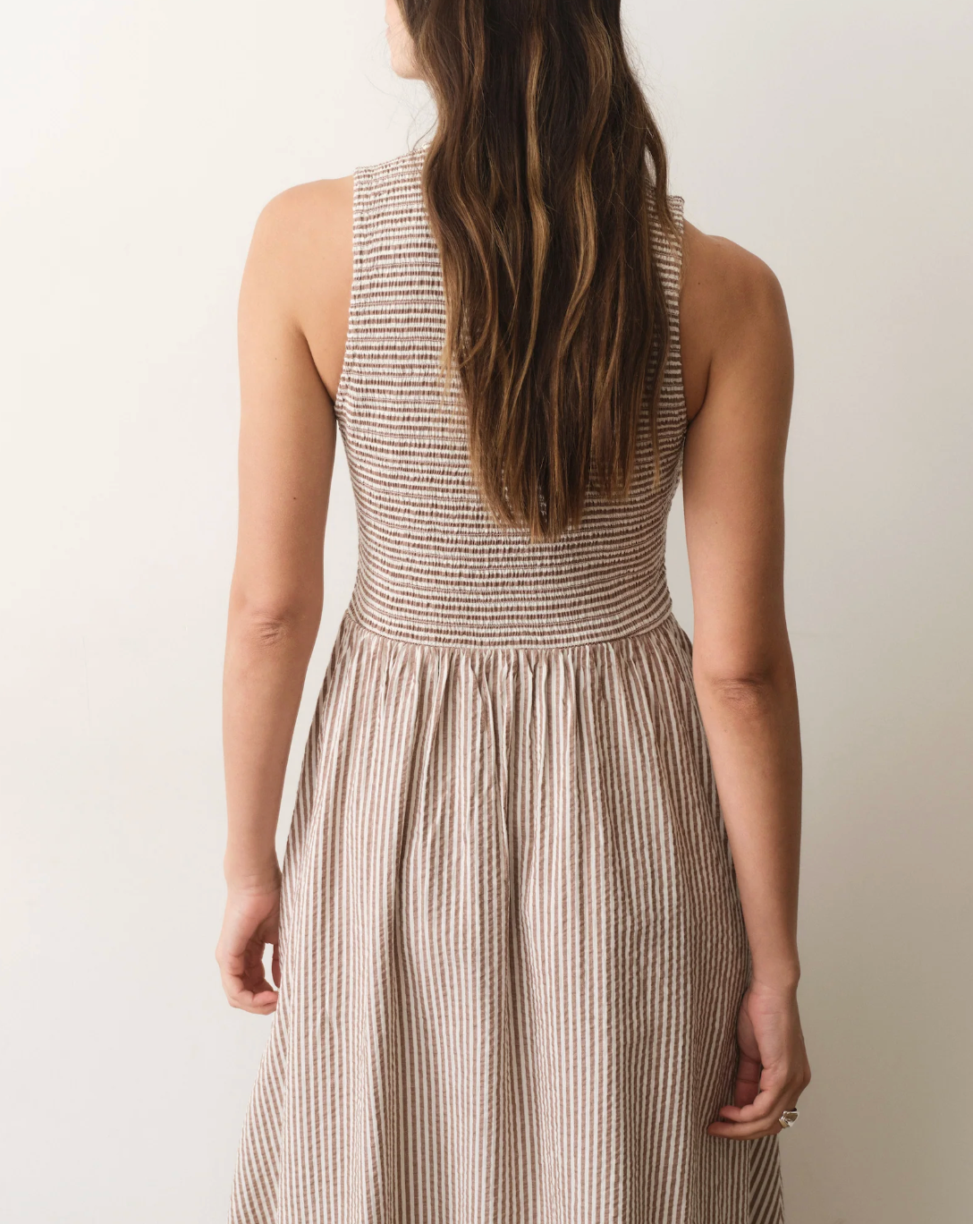 MARINE LAYER DARCY SEERSUCKER MAXI DRESS