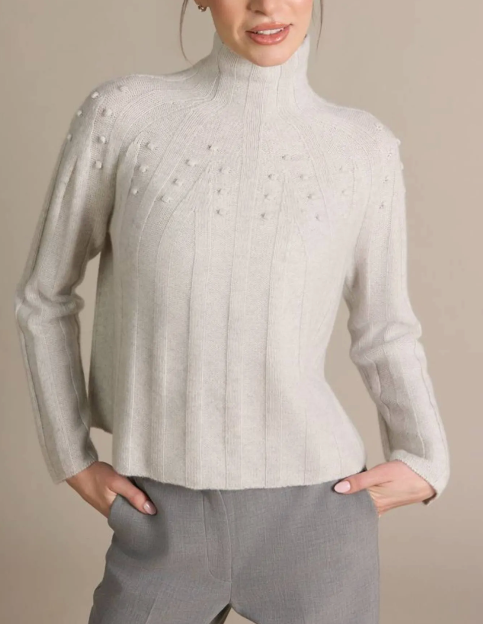 ALASHAN 100% CASHMERE GIA STARBURST FUNNEL NECK