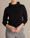 ALASHAN CASHMERE MERINO HEDY 3/4 SLEEVE WIDE MOCK NECK