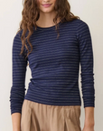 MARINE LAYER LEXI RIB SUN-IN LONGSLEEVE CREW TEE