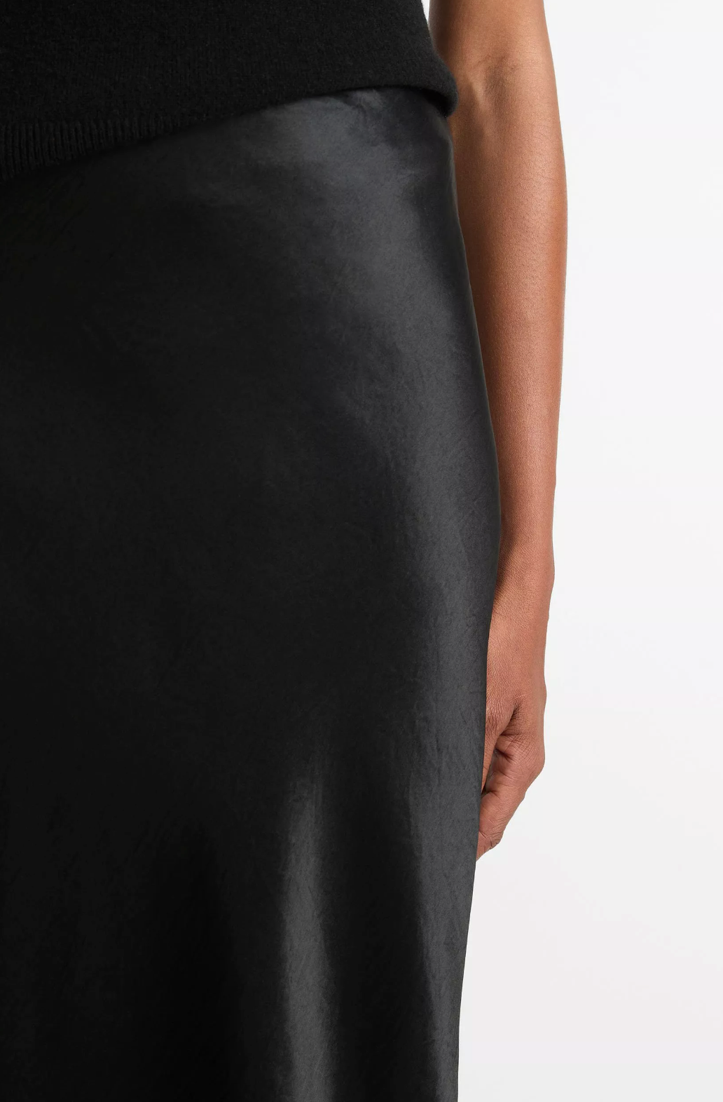 VINCE SIDE SLIT SLIP SKIRT