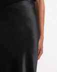 VINCE SIDE SLIT SLIP SKIRT