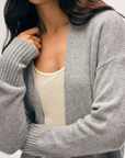 WHITE & WARREN CASHMERE OPEN-FRONT CARDIGAN