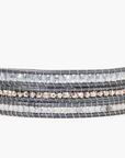 CHAN LUU SILVER WHITE HOWLITE WRAP BRACELET