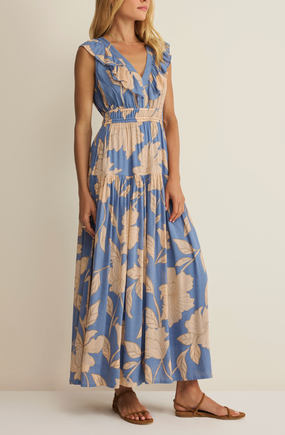Z SUPPLY MALENE BLOOM FLORAL MAXI DRESS