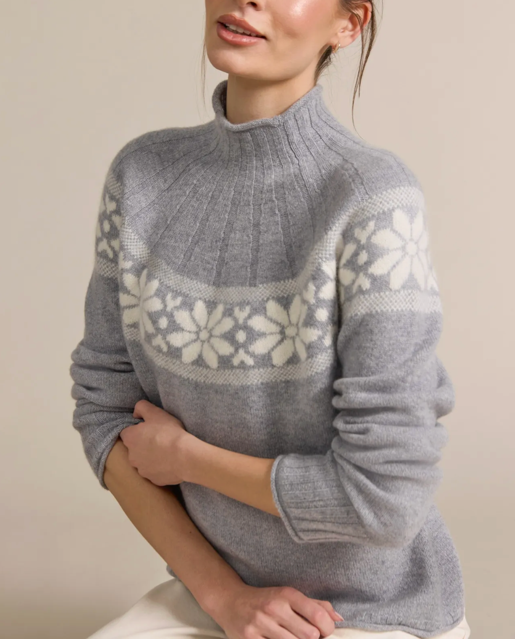 ALASHAN 100% CASHMERE LOVELAND FAIR ISLE W/ ANGORA