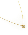 TAI SIMPLE CZ STARBURST PENDANT NECKLACE - GOLD