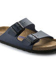 BIRKENSTOCK ARIZONA SOFT FOOTBED BLUE BIRKO-FLOR - NARROW