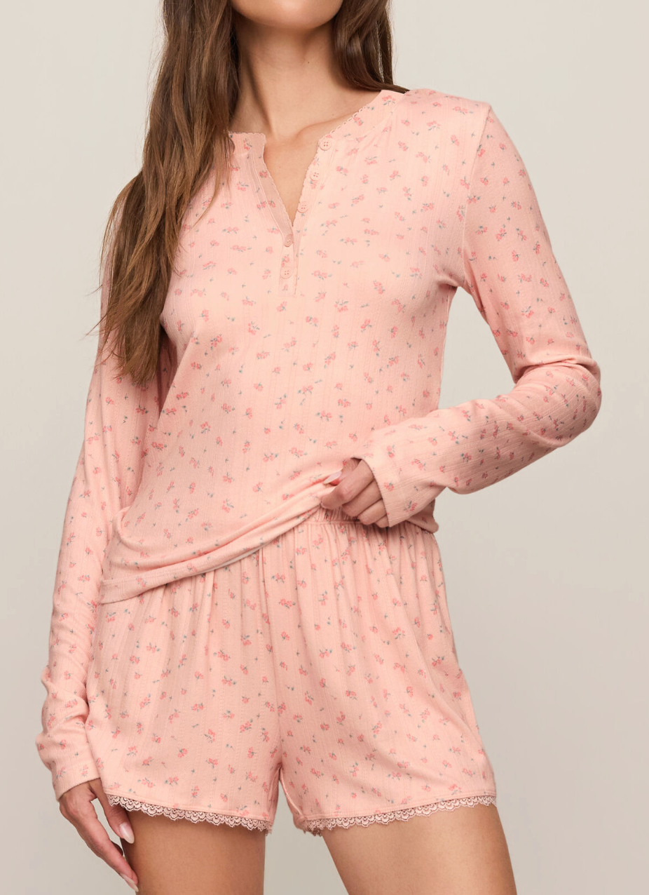 Z SUPPLY BETTER OFF DITSY LS TOP