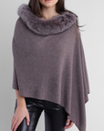 ALASHAN CASHMERE FOX TRIM TOPPER