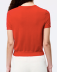 FRENCH CONNECTION NOLA FINE KNIT SHORT SLEEVE SWEATER