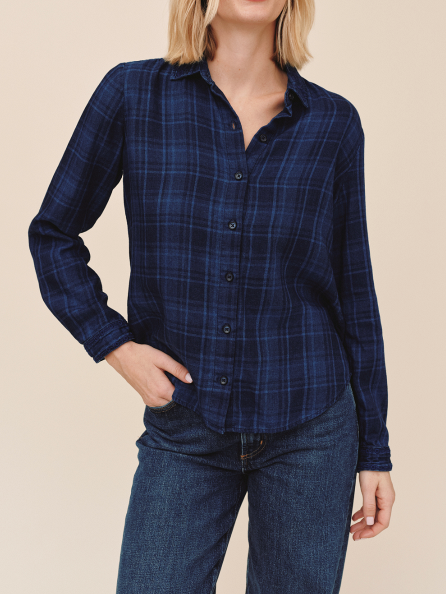 BELLA DAHL EMBROIDERED LONG SLEEVE SHIRT