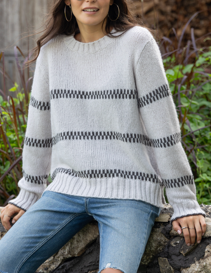 WOODEN SHIPS ELLA STRIPED CREW CHUNKY