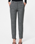 FRENCH CONNECTION OWENS PLAID CROPPED SLIM FIT PANTS
