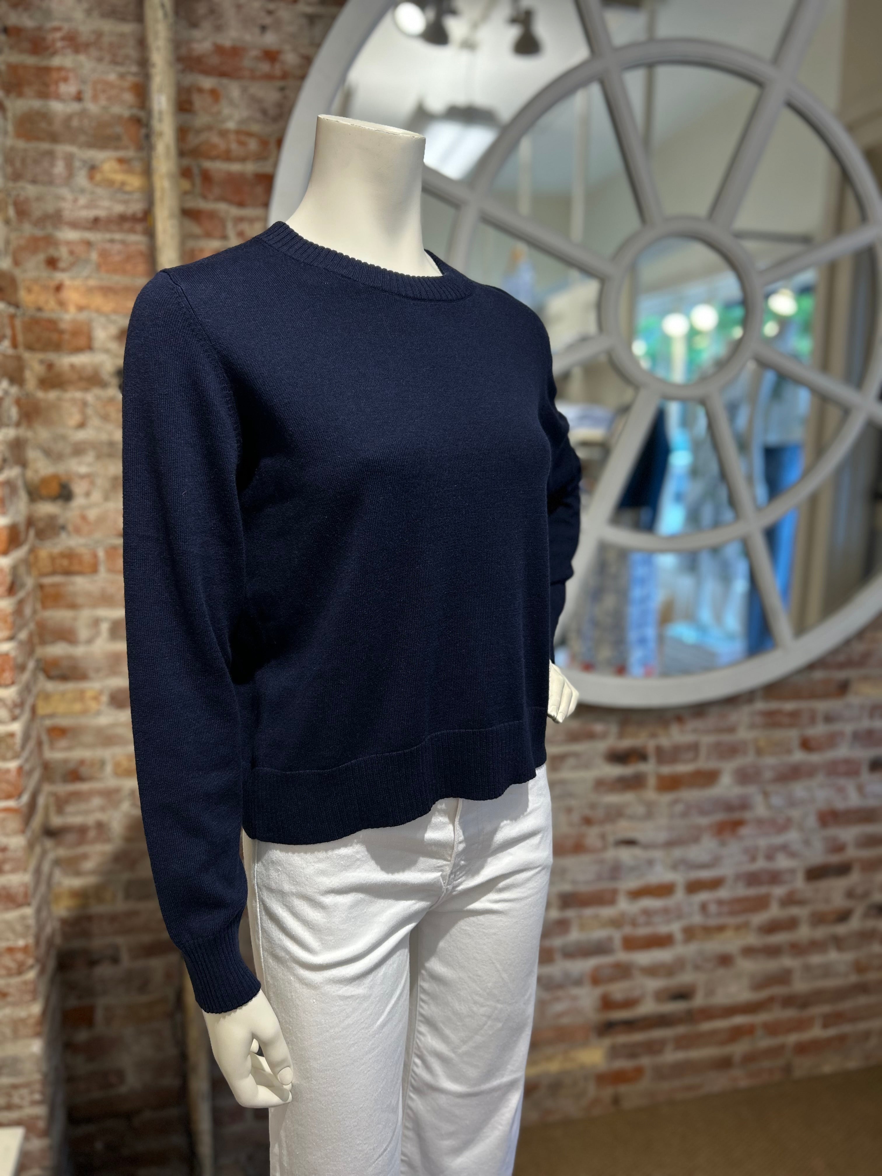 ALASHAN COTTON CASHMERE STACY SHRUNKEN CREW NECK