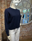 ALASHAN COTTON CASHMERE STACY SHRUNKEN CREW NECK