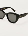 Z SUPPLY GOLDEN HOUR SUNGLASSES - POLISHED BLACK/GREY