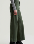 AG SAIGE WIDE LEG CROP DARK THYME