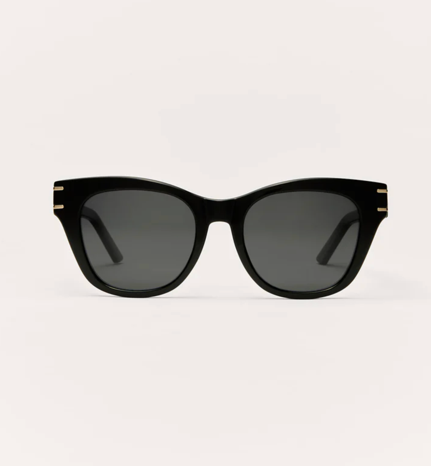 Z SUPPLY FRONT ROW SUNGLASSES - POLISHED BLACK/GREY