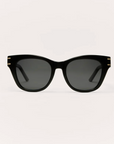 Z SUPPLY FRONT ROW SUNGLASSES - POLISHED BLACK/GREY