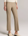 VINCE NIKI MID RISE PLAID CROP FLARE