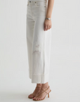 AG SAIGE WIDE LEG CROP W/ CUFF POWDER MENDED