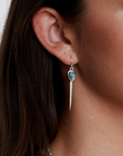 CHAN LUU RAHEL DAGGER EARRINGS LABRADORITE