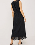 RAILS LORINA EMBROIDERED TRIM MIDI DRESS