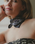 MAISON LECOMTE FLAMENT SMALL SILK BANDANA SCARF