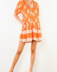 THML GIGI PRINTED S/S MINI DRESS